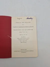 Forslag till vabenvårdsinstruktion -handvapen och kulsprutor - Brigade stemplet