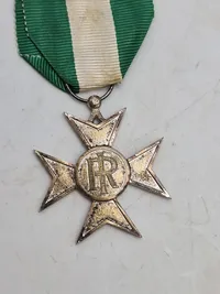 Originalt Medal Tape Long Service of Service Troop cross D'Argento