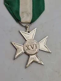 Originalt Medal Tape Long Service of Service Troop cross D'Argento