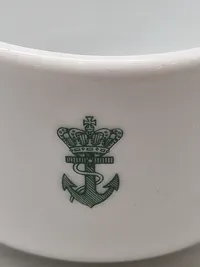 Original kaffekop M. underkop - Søværnet (Kongeligt porcelæn)