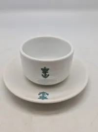 Original kaffekop M. underkop - Søværnet (Kongeligt porcelæn)