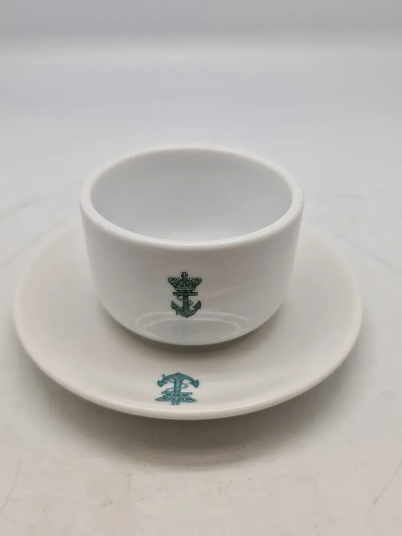 Original kaffekop M. underkop - Søværnet (Kongeligt porcelæn)