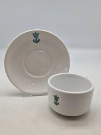 Original kaffekop M. underkop - Søværnet (Kongeligt porcelæn)