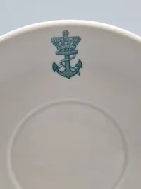 Original kaffekop M. underkop - Søværnet (Kongeligt porcelæn)