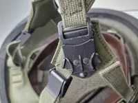 Original Gallet hjelm med ørken camouflage cover