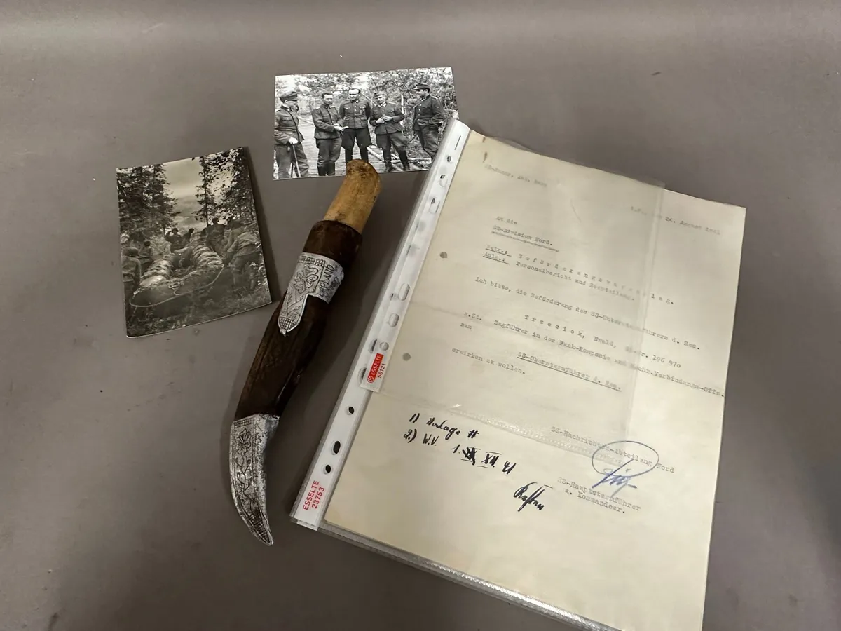 Sjældent Original lot fra SS officer der var i Finland WW2