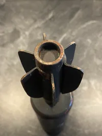 Sjælden original 2inch mortergranat med krop af træ brugt til undervisning
