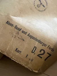 Sjældent stort Kriegsmarine kort over Als - kommer fra den tidligere SS frivillige Henry Ellef Rasmussen