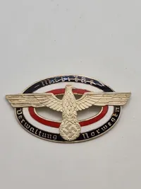 Deutsche Wehrmacht - Dienstbrosche für Zivilangehörige der Militär Verwaltung Belgien und Nordfrankreich  - ekstremt veludført efterkrigs