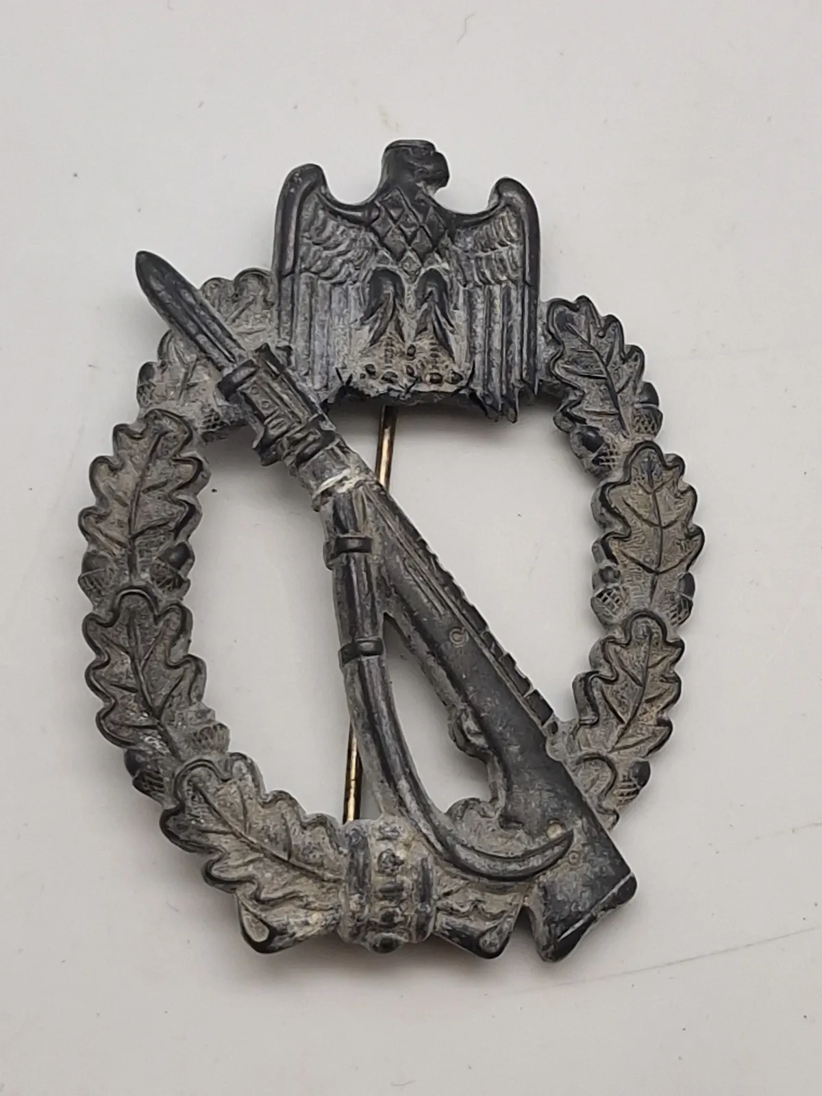 Originalt infanterie sturmabzeichen silber - Hersteller AS (Ukendt)
