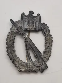 Originalt infanterie sturmabzeichen silber - Hersteller AS (Ukendt)