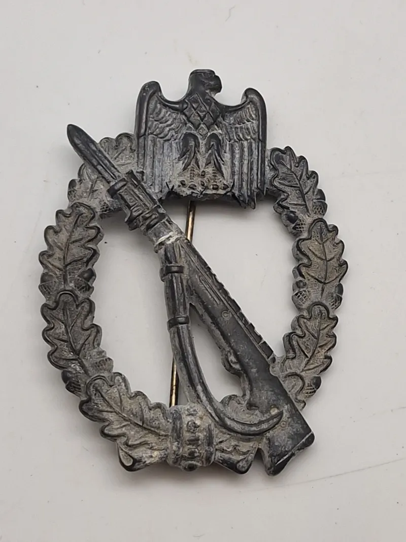 Originalt infanterie sturmabzeichen silber - Hersteller AS (Ukendt)