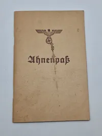 Originalt tysk Ahnenpas - ww2