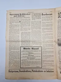 Originalt eks af den dansk nazistiske avis “Kamptegnet”