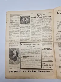 Originalt eks af den dansk nazistiske avis “Kamptegnet”