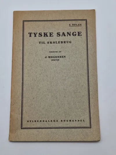 Originalt hæfte - Tyske sange til skolebrug