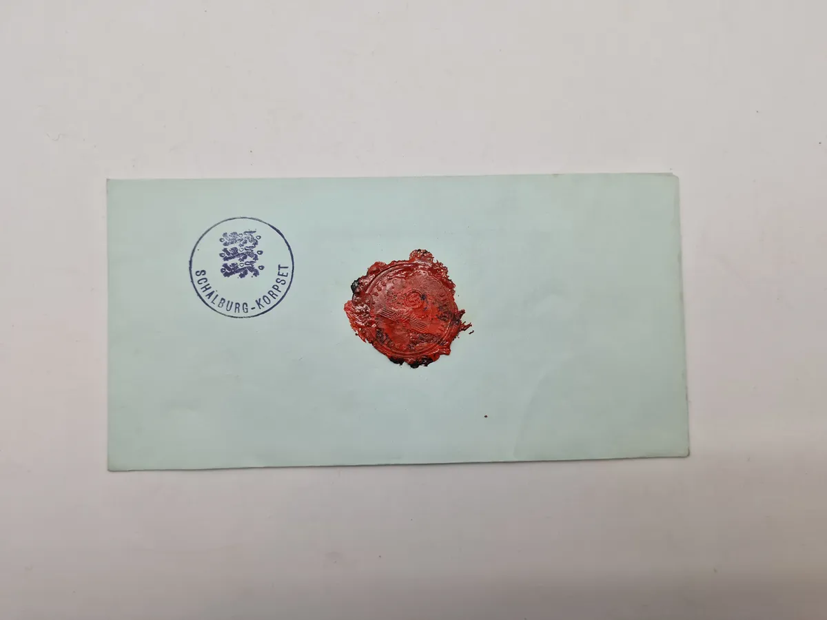 kuvert med stempel fra Schalburgkorpset