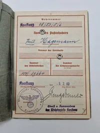 Originalt tysk wehrpas mm.
