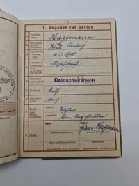 Originalt tysk wehrpas mm.