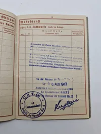 Originalt tysk wehrpas mm.
