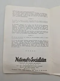 Samling originale blade fra det danske nazistparti (Efter ww2)