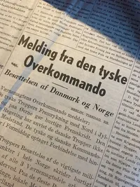 Original dansk besættelsesavis - 9.april 1940