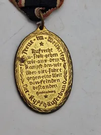 Original WWI Imperial German Kyffhauserbund 1918 Veterans Medal