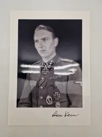 Signeret foto af Søren Kam (Foto efterkrigs, med original signatur)  A4
