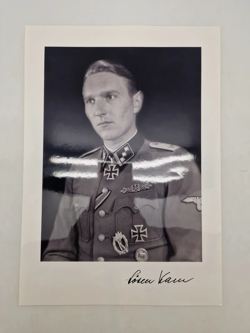 Signeret foto af Søren Kam (Foto efterkrigs, med original signatur)  A4