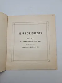 Sejr over Europa (sjælden dansk nazistisk propaganda)