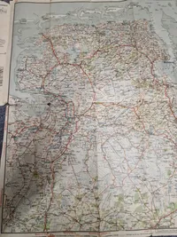 Originalt tysk vej kort - ww2