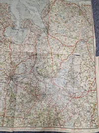 Originalt tysk vej kort - ww2