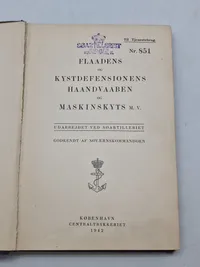Flaadens Og Kystdefensionens Haanvaaben Og Maskinskyts m.v.