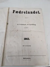 Stort sæt indbundende aviser “Fædrelandet” 1862