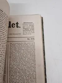 Stort sæt indbundende aviser “Fædrelandet” 1862