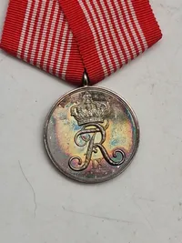 Original HJV fortjenstmedalje - sterlingsølv