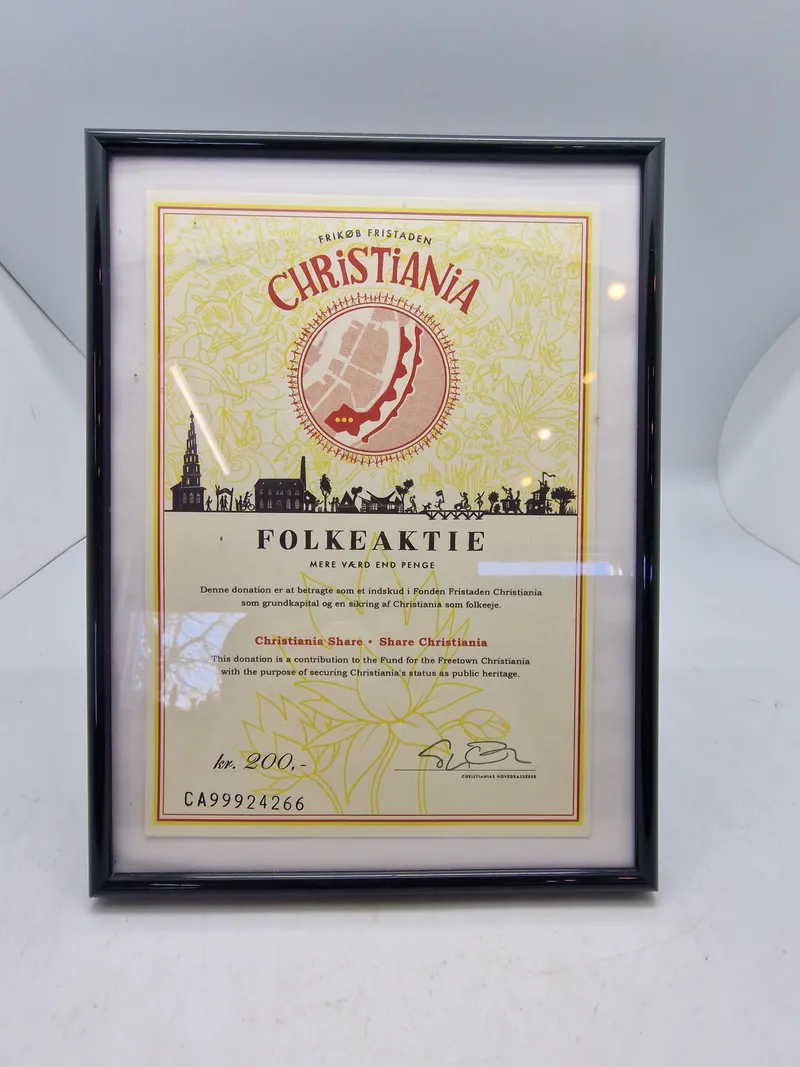 Original Christiania folkeaktie på 200,-