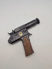 Original Cash Pistol, 22 ga., made by Accles & Shelvoke Co (cattle killer) boltpistol til aflivning af mellemstore dyr. Bolt mangler