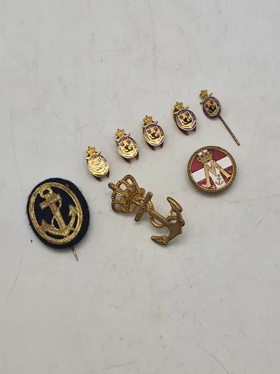 Lot originalt dansk marine forening og HJV