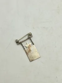 Originalt Georg Jensen kongemærke - emalje og sterlingsølv