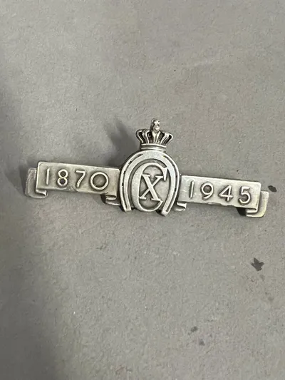 Original Christian X sølv broche 1870-1945