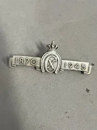 Original Christian X sølv broche 1870-1945