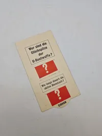 Original Engelsk Sort propaganda forklædt som tysk hverveannonce til tysk ubåds mandskab - ww2