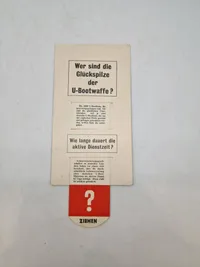 Original Engelsk Sort propaganda forklædt som tysk hverveannonce til tysk ubåds mandskab - ww2