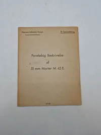 Foreløbig beskrivelse af 51 mm morter M/45E