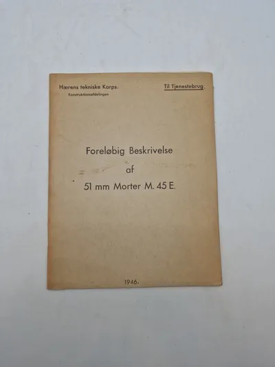 Foreløbig beskrivelse af 51 mm morter M/45E