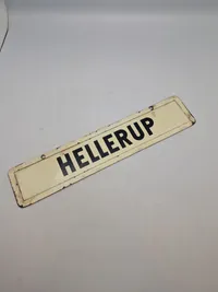 Original dansk sporvogns skilt Metal