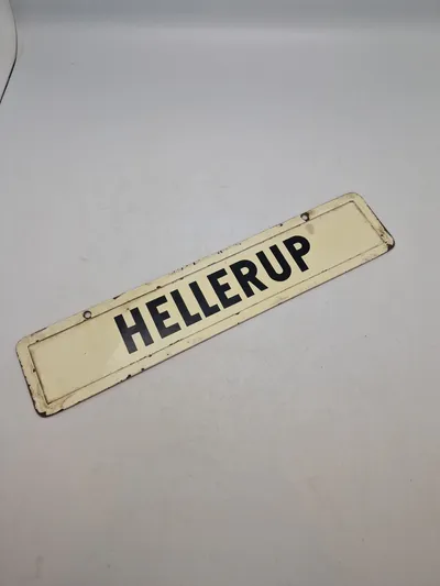 Original dansk sporvogns skilt Metal