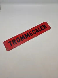 Original dansk sporvogns skilt Metal