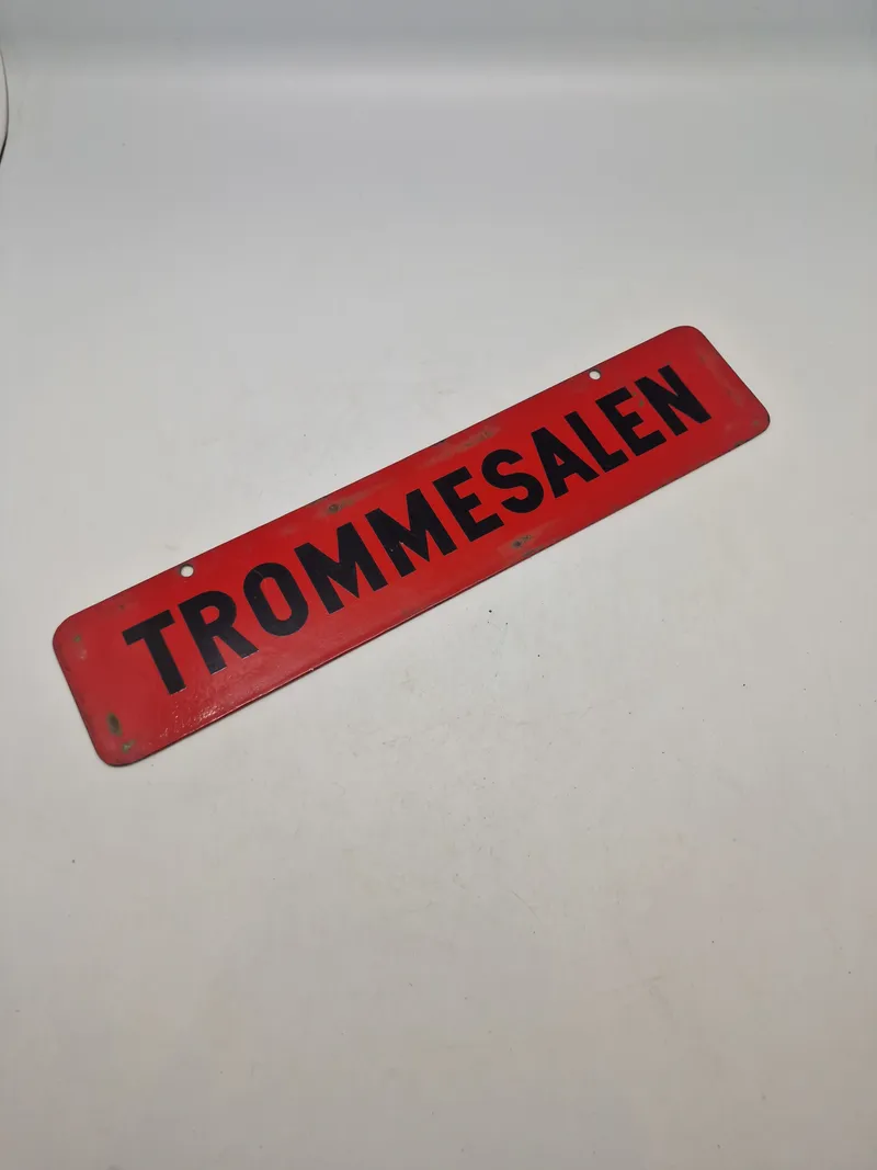 Original dansk sporvogns skilt Metal